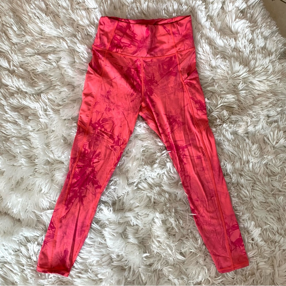 Fabletics Coral and Magenta leggings
